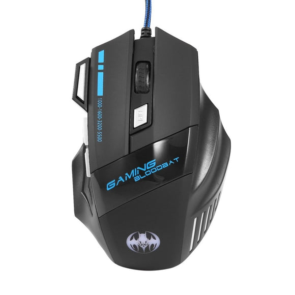 Wired 5500 DPI 7 Buttons LED USB Optical mouse