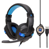 USB Wired LED Gaming Headset for PC